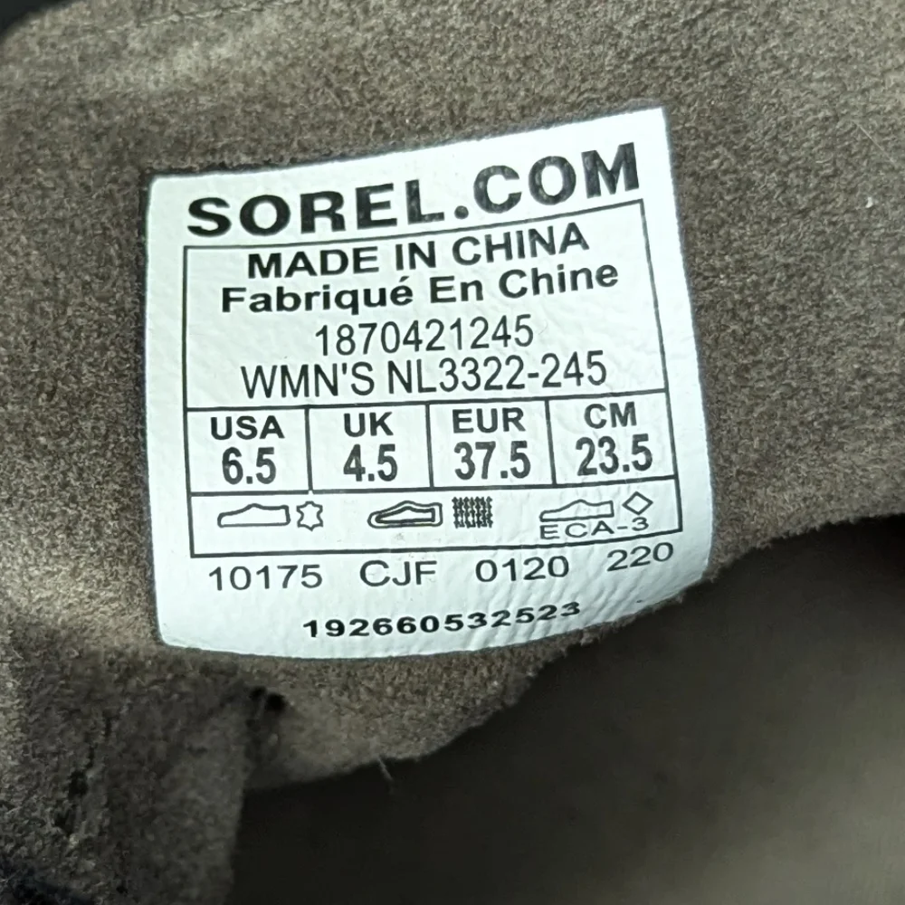 Sorel Women's Evie‎ Lace Up Suede Wedge Ankle Boot Gray Size 6.5